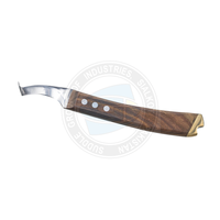 Couteau à sabot professionnel lame incurvée avec manche en bois coupe maréchal-ferrant et nettoyant pour l'entretien des sabots