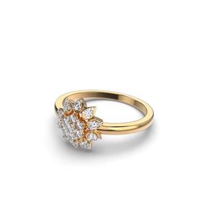 Anillo de diamante redondo para mujer, anillo de diamante cultivado en laboratorio de compromiso de oro blanco, anillo de aniversario de diamante de laboratorio CVD HPHT para regalo de mujer - Product Image 2