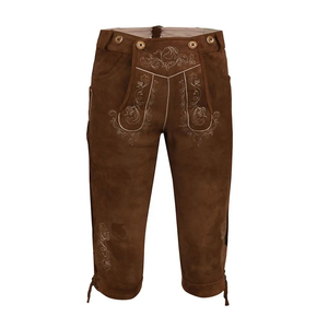 Pantalones cortos de tirantes a juego con bordado de Lederhosen de cuero de gamuza Real bávaro para hombre (Trachten Lederhosen) 2025 - Product Image 2