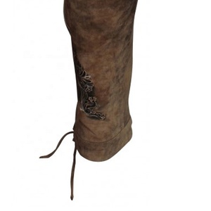Lederhosen bavaroises en daim de vache |   Shorts de festival allemands faits à la main |   Fournisseur OEM Oktoberfest Kneibund - Product Image 5