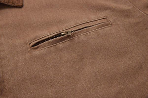 Vêtement de travail haut de gamme Logo personnalisé Taille plus grande Tricoté Couleur contrastée Veste bomber en toile de coton pour homme Fermeture éclair Hiver - Product Image 6