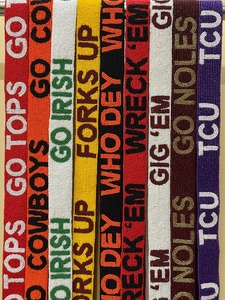 Últimas correas de cuentas de vidrio con temática de equipo de fútbol para bolsos de mano, bandoleras y bolsos tipo caja transparentes, ideales para el día del partido universitario. - Product Image 6