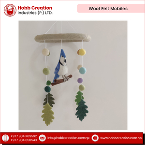 Mobile bébé fait main en feutre de laine doux de qualité supérieure, taille personnalisée unisexe, marque HOBB, jouet suspendu coloré, lit bébé, berceau, chevet - Product Image 4
