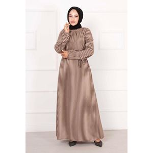 เดรสฮิญาบลายมิงค์สีดำ - Product Image 3