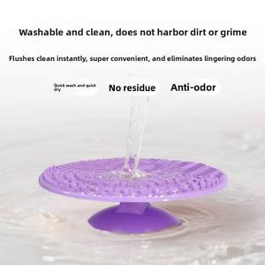 Cross-Border Silicone Wash <b>Pad</b> with <b>Suction</b> Cup Hand-Holdable Makeup Brush Cleaning <b>Pad</b> Beauty Puff Cleaning Gadget for Home Use - Product Image 4