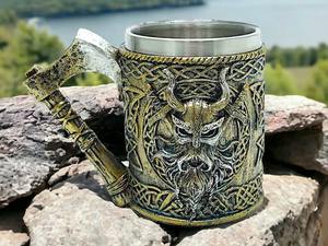 Chope à bière en fer de haute qualité avec un design unique, couleurs personnalisées, impression en typographie - Cadeau d'affaires pour la maison, le restaurant, le bar, l'Inde - Product Image 5