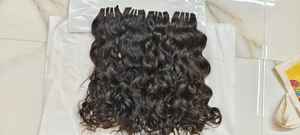 Paquete Natural ondulado crudo Cutícula sin procesar Alineada Cabello crudo Proveedores indios Extensiones de cabello humano del sur de la India Texturas naturales - Product Image 3