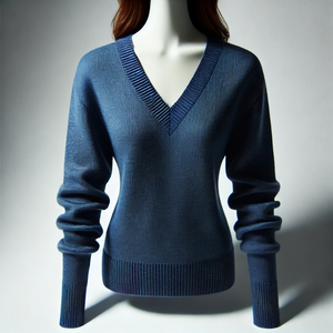 Suéter de Punto Personalizado para Mujer, Cuello en V, Estampado de Dibujos Animados, Viscosa y Algodón, Transpirable, Antiencogimiento, Secado Rápido, Informal, para Todas las Temporadas - Product Image 1