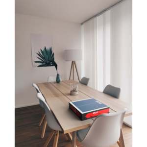 Ensemble de tennis de table pliable Stag Iconic Super Mini, table en plastique et MDF de 25 mm avec surface durable pour une utilisation à la maison et en extérieur - Product Image 4