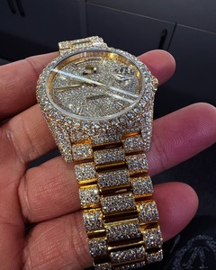 Đồng hồ Moissanite đá quý VVS cao cấp, thủ công, kiểu dáng thời thượng, mặt kính, máy tự động, phong cách Hip Hop. - Product Image 3