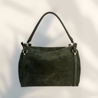 Tas Tangan Klasik Wanita dari Kulit Suede Elegan dengan Penutup Ritsleting, Tahan Lama, Ringan, Kapasitas Besar, Tali Dapat Dilepas, Tas Selempang.