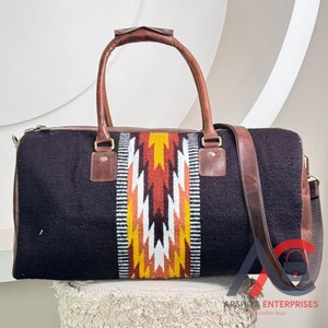 กระเป๋าทรงดัฟเฟิลหนังแท้สไตล์วินเทจสไตล์แอซเท็กกระเป๋าแบบมีเอกลักษณ์ตะวันตกใส่ได้ทั้งชายและหญิง - Product Image 1