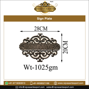 Plaque de signalisation de Style traditionnel de haute qualité pour la maison porte d'hôtel conception personnalisée vente en vrac en laiton ABS matériel plaque de signalisation inde - Product Image 3