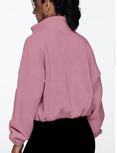 Vestes en polaire pour femmes, sweat-shirts oversize à fermeture éclair, vêtements d'hiver, manches longues, crop top en sherpa, tenues d'automne, mode - Product Image 4