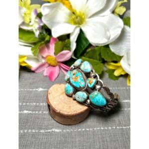 Leroy James Highgrade Royston Turquoise & Sterling <b>Silver</b> Fashion <b>Cuff</b> <b>Bracelet</b> - Product Image 3