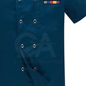 เสื้อเชฟสำหรับทุกเพศ ป้องกันรอยยับ เสื้อโค้ทเชฟสำหรับบริการจัดเลี้ยงในโรงแรม เสื้อเชฟปักลายตามสั่งสำหรับร้านอาหาร - Product Image 2