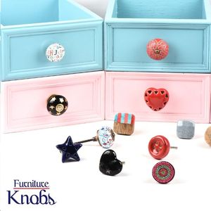 Boutons de tiroir décoratifs en céramique noire faits à la main, poignées de porte d'armoire de commode CK-1344 vente en gros - Product Image 6