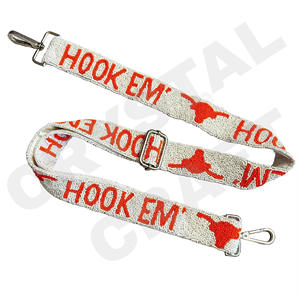 CRYSTAL CRAFT Perles de verre, sangle de sac à main perlée, couleur personnalisée, perles de rocaille, style indien, taille personnalisée, logo personnalisé accepté - Product Image 3