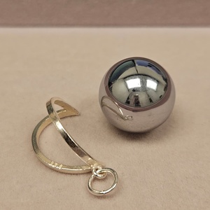 Colgante de Amuleto Vintage de Buena Suerte |   Cierre de Aleación de Zinc Plateado + Bola de Acero Cromado |   Joyería de Bola de la Fortuna - Product Image 6