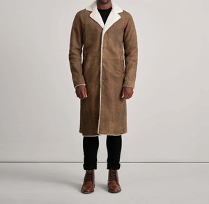 Chaqueta de Cuero de Gamuza Vintage para Hombre, Moda Otoño/Invierno, Cuello Alto, Manga Regular, Unisex, Holgada, Impermeable y Transpirable - Product Image 3