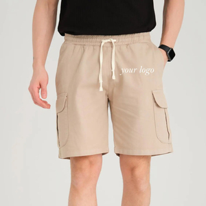 Top vente 100% coton sergé Shorts décontracté Shorts de course de haute qualité à la mode mi-taille poches latérales personnalisé respirant court - Product Image 4