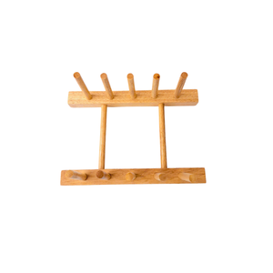 Support de présentation en bois naturel pour assiettes, support minimaliste pour décoration de table ou d'étagère - Product Image 4