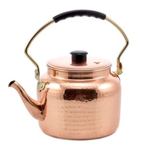 Tetera de cobre apta para estufa, ideal para usar con estufa de gas, que ofrece una ebullición segura y eficiente. - Product Image 6