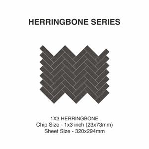 Carreaux industriels Galaxy 23x73mm Mosaïque en porcelaine à chevrons Tuiles de rampes extérieures pour villa hôtel piscine pour une utilisation en élévation - Product Image 2