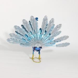 Gran estatua de pavo real de metal para jardín, patio, decoración artística para el hogar - Product Image 4