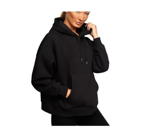Sudadera con capucha de algodón y LICRA para mujer, ropa con logo impreso, polar, colores personalizados, primavera y otoño, venta al por mayor - Product Image 5