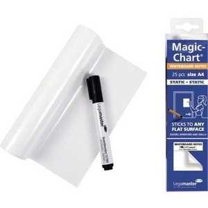 <b>Magic</b>-Chart <b>Whiteboard</b> Film 20x30cm 50m Blank 1 Marker Polypropylene White LEGAMASTER - Product Image 1