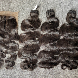 Cheveux vietnamiens Body Wave de haute qualité, tissage professionnel, cheveux humains vierges bruts à double trame, longueur OEM de toutes les couleurs - Product Image 1