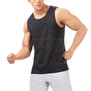 Débardeur de gymnastique décontracté pour hommes OEM gilet d'entraînement en tricot respirant pour le sport en plein air conception sans manches - Product Image 1