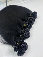 Extensions de cheveux humains naturels ondulés européens, double trame, pointe plate noire, qualité supérieure, fabriquées à la machine, marque NASA HAIR NS41