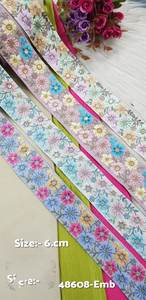 แถบปักลายดอกไม้ขนาด1.5นิ้วใช้สำหรับขายรองเท้าได้มากกว่าสิบสี - Product Image 3