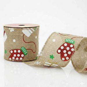 Nastro in tessuto con motivo natalizio da 9 metri - Product Image 3