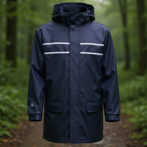 ELKA RAINWEAR DRY ZONE D-LUX Navy Rain Jacket Premium <b>Raincoat</b> - Product Image 3
