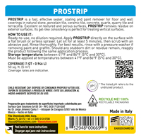 PROSTRIP Décapant de Graffiti pour Murs |   Décapant de peinture liquide gel pour nettoyage en profondeur, lavage de façade, à base d'eau, visqueux, rapide