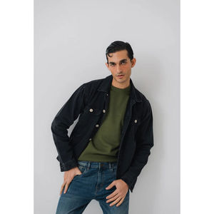 Chaqueta de lana reversible de alta calidad para hombre, chaqueta vaquera larga para exteriores personalizada al por mayor, chaqueta impermeable de invierno OEM - Product Image 1