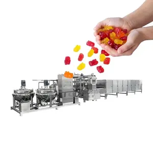 Fully automatic 3D multiple use vitamin pectin gelatin based gummy machine candy production line