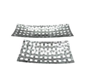 ถาดเสิร์ฟอาหารอลูมิเนียมแบบมีเอกลักษณ์ถาดสีเงินสำหรับบ้านและร้านอาหาร - Product Image 4