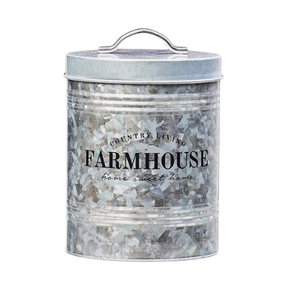 Metal <b>Containers</b> Tabletop Galvanized <b>Storage</b> Canisters <b>Kitchen</b> Countertop <b>Kitchen</b> Canister Set Made in India - Product Image 2