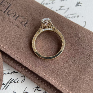 Bague Wren Old Mine avec diamant de laboratoire taille coussin - Product Image 5