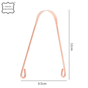 Grattoir à langue en cuivre outil de soins personnels de beauté de qualité alimentaire pour le nettoyage nettoyant de langue en cuivre réutilisable en gros - Product Image 5