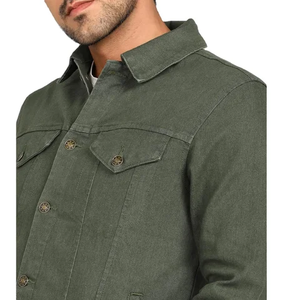 Chaqueta de mezclilla de estilo callejero con cuello levantado largo para hombre a la moda de invierno - Product Image 6