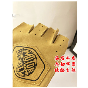 ถุงมือหนังขี่มอเตอร์ไซต์ย้อนยุคครึ่งนิ้วสำหรับผู้ชายถุงมือขี่มอเตอร์ไซค์แบบโชว์นิ้ว - Product Image 3