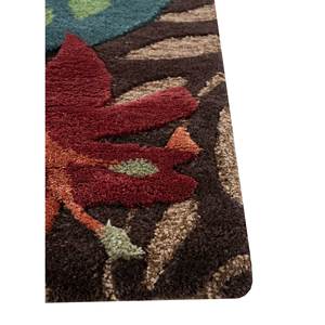 Hacienda Beige & <b>Brown</b> Handmade <b>Wool</b> & Viscose Rug Floral Large Area Rectangle for Home Hallway Tra-14734 Model Tra-14734 Model - Product Image 4