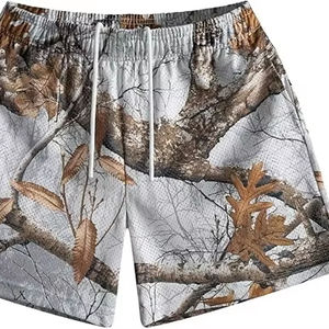 กางเกงขาสั้นเล่นกีฬาระบายอากาศได้ดีสำหรับผู้ชายกางเกงขาสั้นตาข่ายบาสเก็ตบอลแบบลำลองสีพื้นสำหรับใส่วิ่งในยิมสวมใส่บนถนนสำหรับกิจกรรมฤดูร้อน - Product Image 1