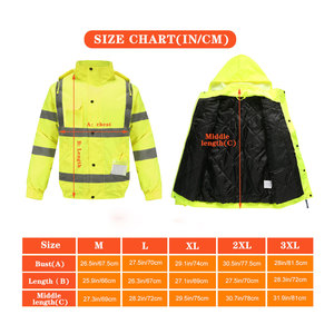 เสื้อแจ็กเก็ตนิรภัยสำหรับผู้ชายเสื้อแจ็กเก็ตนิรภัยสะท้อนแสงมองเห็นได้ชัดเจนในการก่อสร้าง - Product Image 4