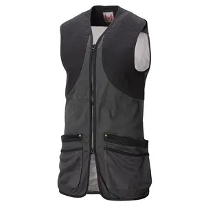 Classic Shooting Vest Mesh Back Panel Patch Pocket Expandable with Press Stud Shooter Sporting Clays Pigeon Target Shooting Vest
